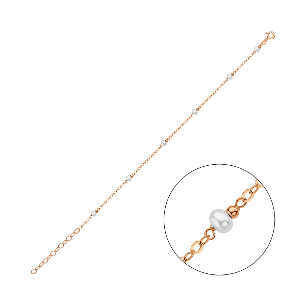 Золотой браслет с жемчугом (арт. 326913прлб) – изображение 1