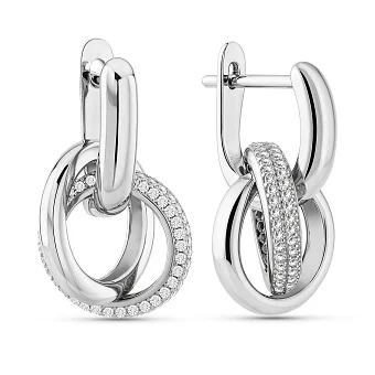 Серьги из серебра с фианитами (арт. 7502/2187042)