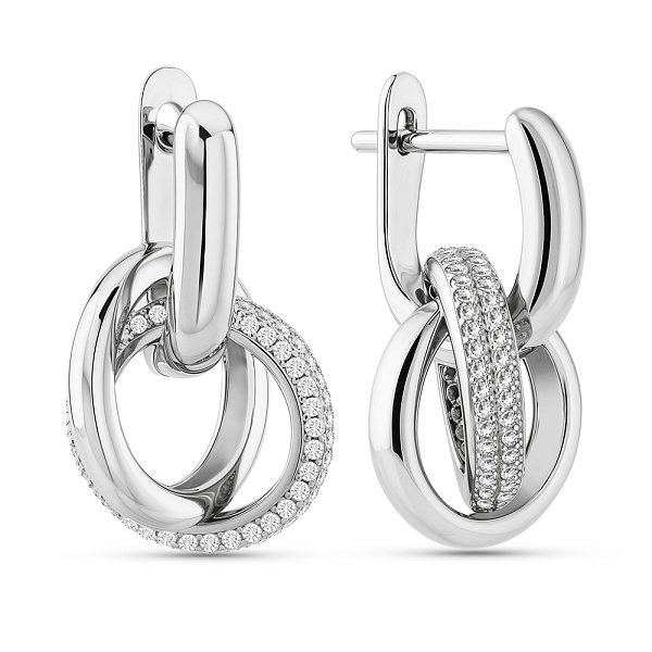 Серьги из серебра с фианитами (арт. 7502/2187042) – изображение 1