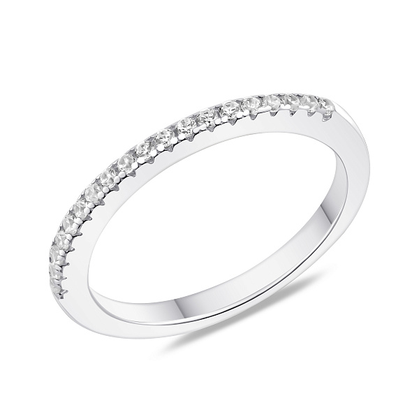 Серебряное двойное кольцо с фианитами (арт. 7501/8532) – изображение 3