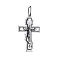 Серебряный нательный крестик с распятием (арт. 7904/3541-ч) – изображение 1