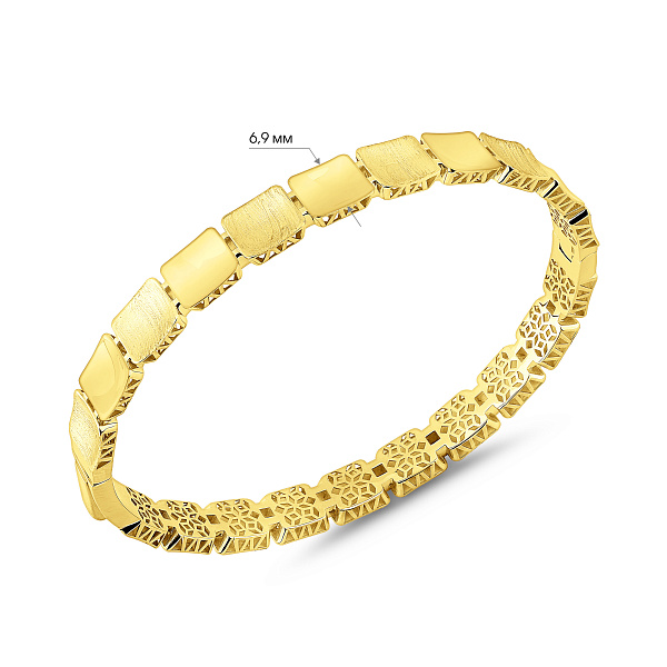 Жорсткий золотий браслет (арт. 3261387жм) – зображення 2