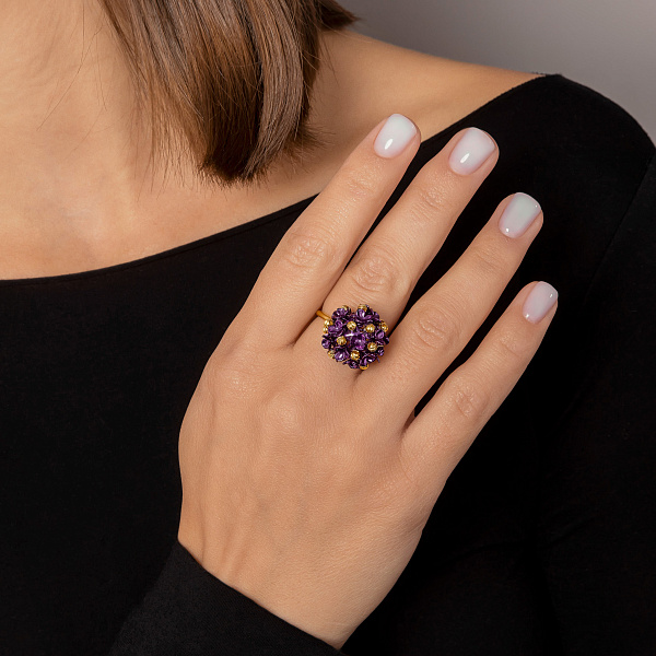 Кольцо из желтого золота Francelli (арт. 156538жф) – изображение 2