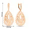 Серьги-подвески из красного золота (арт. 105800) – изображение 2