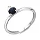 Каблучка з білого золота з сапфіром (арт. 141251Пбс) – зображення 2