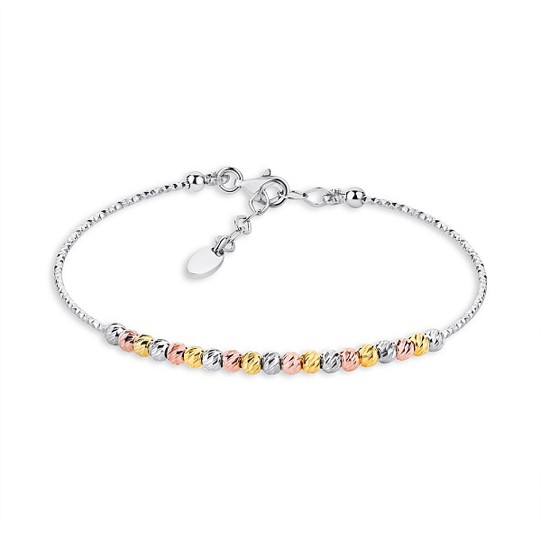 Срібний браслет з кульками (арт. 7509/3098бкж) – зображення 1