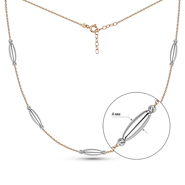 Колье из красного и белого золота (арт. 352503кб) – изображение 2