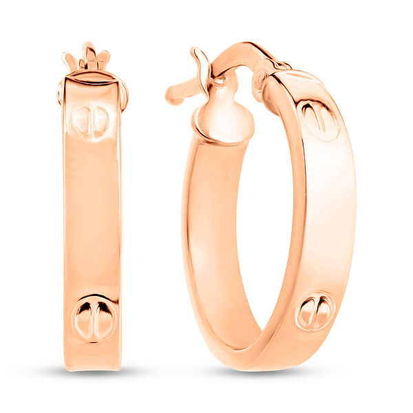 Сережки-кільця з червоного золота (арт. 1091504/15) – зображення 1