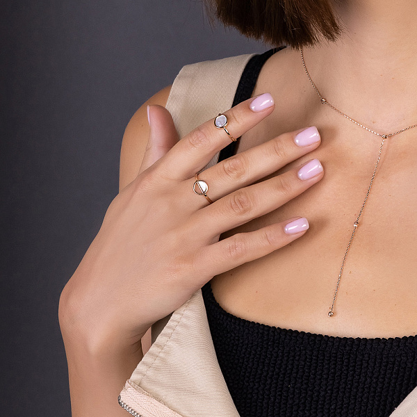 Кольцо из красного золота Лýна с перламутром (арт. 155818п) – изображение 7