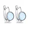 Серебряные серьги с белым опалом (арт. 7502/3814Поб) – изображение 1