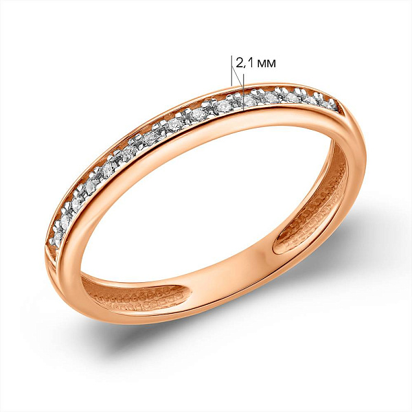 Золотое кольцо с бриллиантами (арт. К011020015) – изображение 2