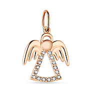 Кулон «Ангел» из красного золота с фианитами (арт. 424245)