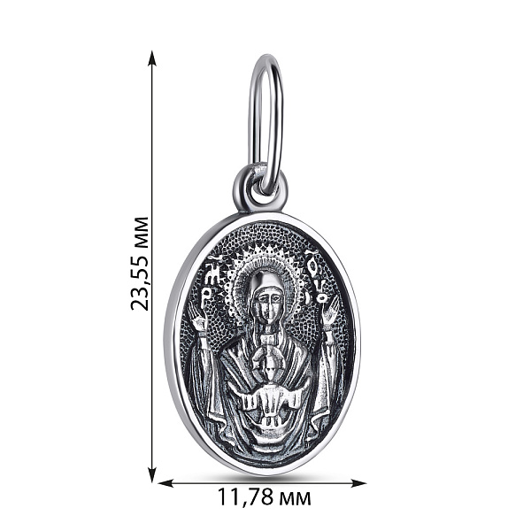 Серебряная ладанка Божья Матерь Неупиваемая чаша (арт. 7917/36039) – изображение 2