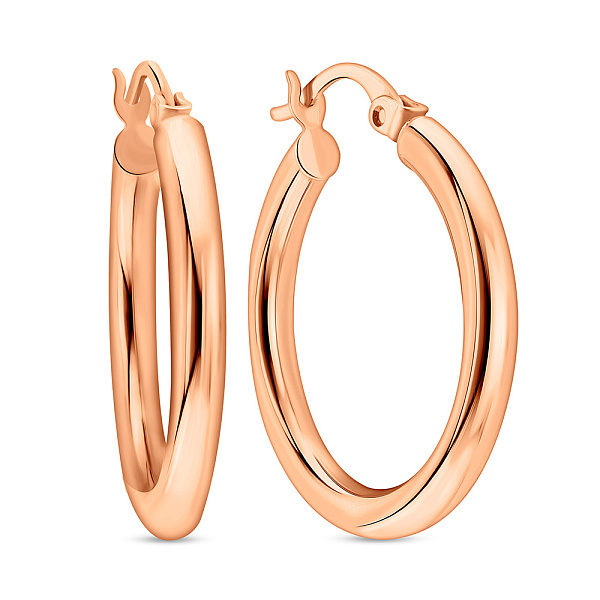 Серьги-кольца из красного золота (арт. 100908/25) – изображение 1