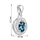 Серебряный кулон с топазом и фианитами (арт. 7503/4911Пл) – изображение 2