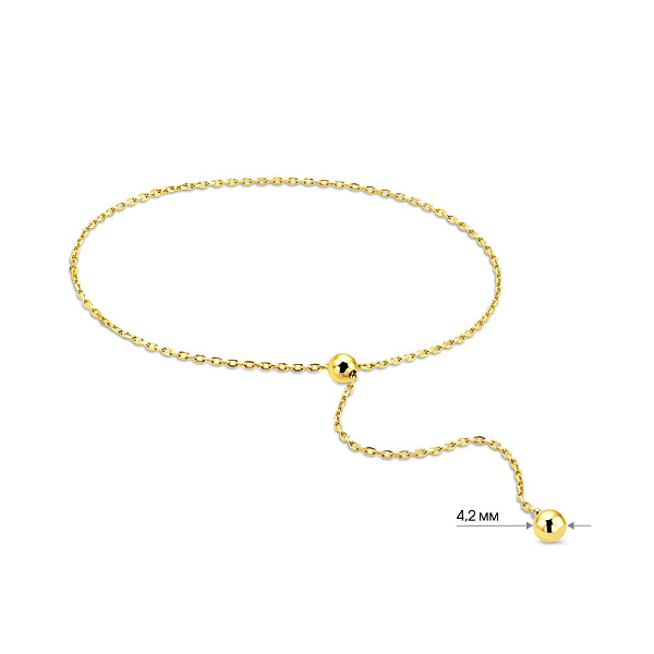 Браслет Fly из желтого золота с шариками (арт. 326210ж) – изображение 3