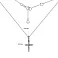 Кольє з хрестиком з білого золота з діамантами (арт. Ц341084010б) – зображення 4