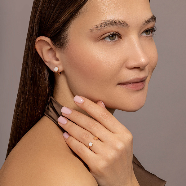 Золотое кольцо Лýна с эмалью (арт. 140934еп) – изображение 4