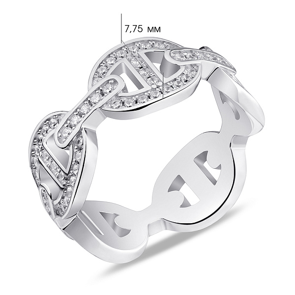 Серебряное кольцо с фианитами (арт. 7501/5954) – изображение 2