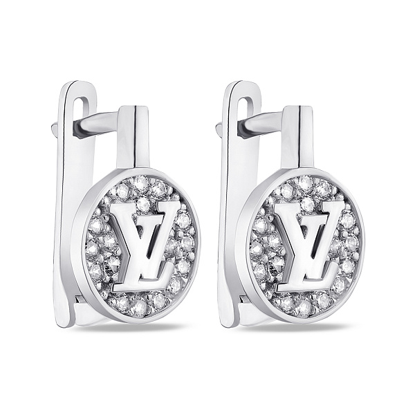 Серьги из серебра с фианитами (арт. 7502/4943) – изображение 1
