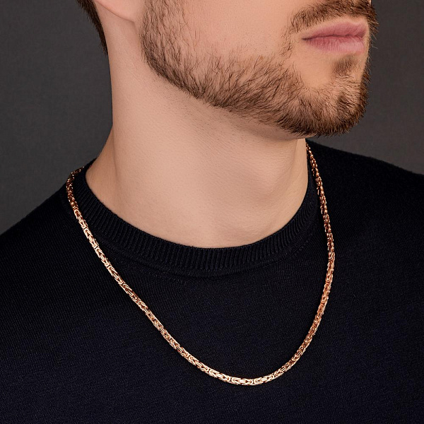 Цепочка из красного золота плетения Лисий хвост (арт. ц308256) – изображение 5