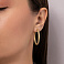 Серьги-кольца из желтого золота (арт. 1091738/30ж) – изображение 2