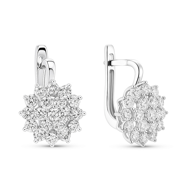 Золотые серьги с бриллиантами (арт. С011646100б) – изображение 1