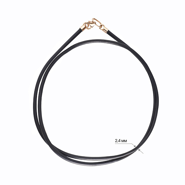 Ювелірний шнурок з каучуку з золотим замком (арт. 360031) – зображення 4