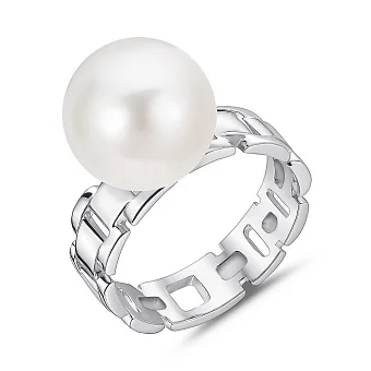 Серебряное кольцо с жемчугом (арт. 7501/2185130жб)