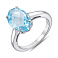 Серебряное кольцо с топазом (арт. 7501/2129660Пг) – изображение 1