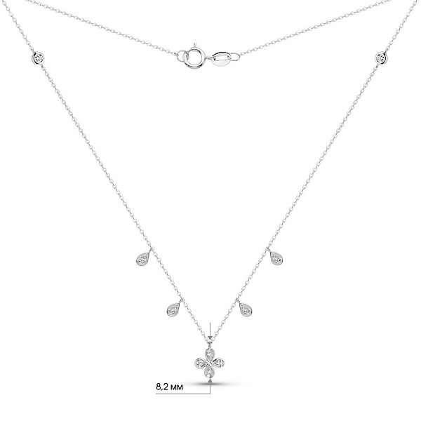 Золоте кольє з діамантами (арт. Ц341568010б) – зображення 6