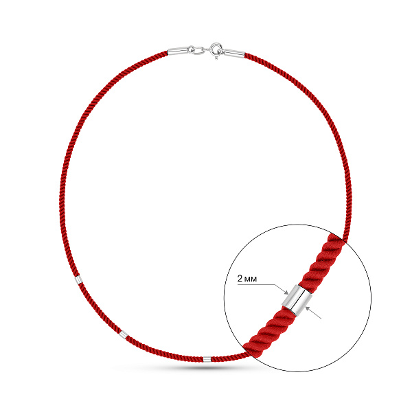 Шелковый шнурок с золотыми вставками (арт. 360144бк) – изображение 2
