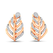 Золоті сережки Листочки з фіанітами (арт. 111336)