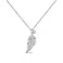 Серебряное колье "Листик" с россыпью фианитов (арт. 7507/1529) – изображение 1