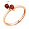 Золота каблучка з гранатом (арт. 141234Пк) – зображення 4