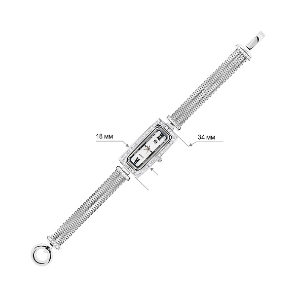 Срібний годинник з фіанітами (арт. 7526/313) – зображення 2