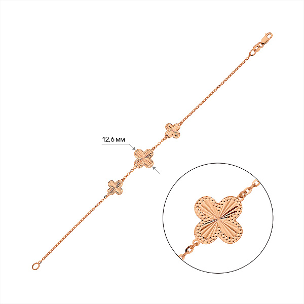 Золотой браслет Клевер (арт. 3261350) – изображение 4