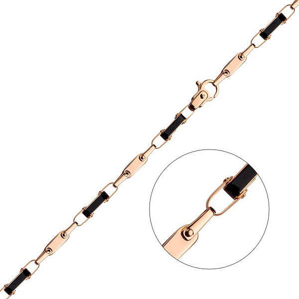Цепь из красного золота с ониксом (арт. 351411о) – изображение 1