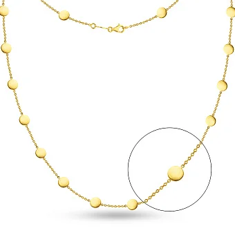 Колье из желтого золота Монетки (арт. 352564ж)