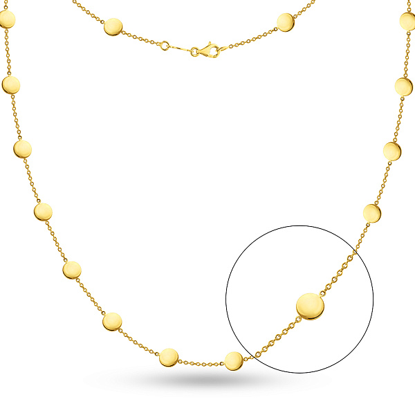 Колье из желтого золота Монетки (арт. 352564ж) – изображение 1