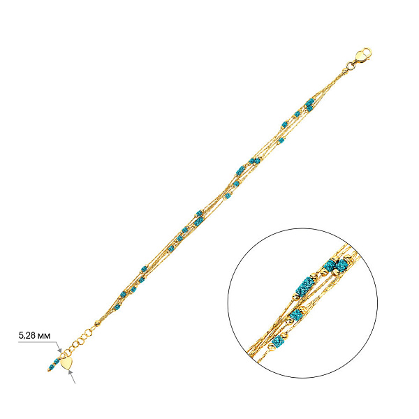 Браслет Francelli из желтого золота (арт. 325046жг) – изображение 5