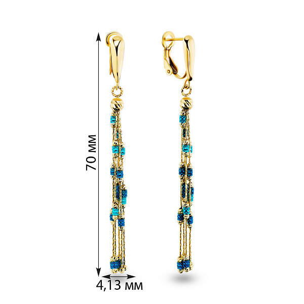 Золоті сережки Francelli (арт. 108031жг) – зображення 7