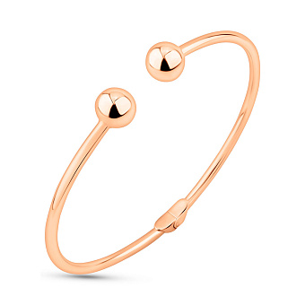 Жесткий браслет из красного золота (арт. 340047)