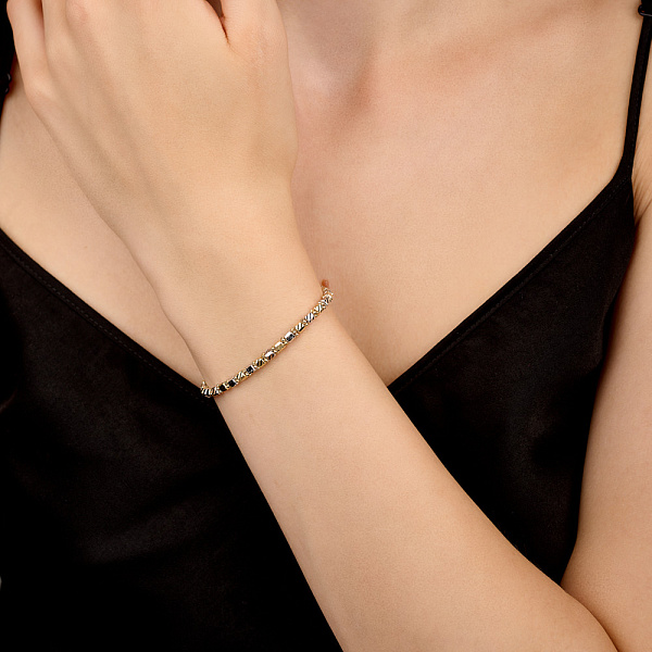 Браслет з жовтого і білого золота (арт. 325368жб) – зображення 2