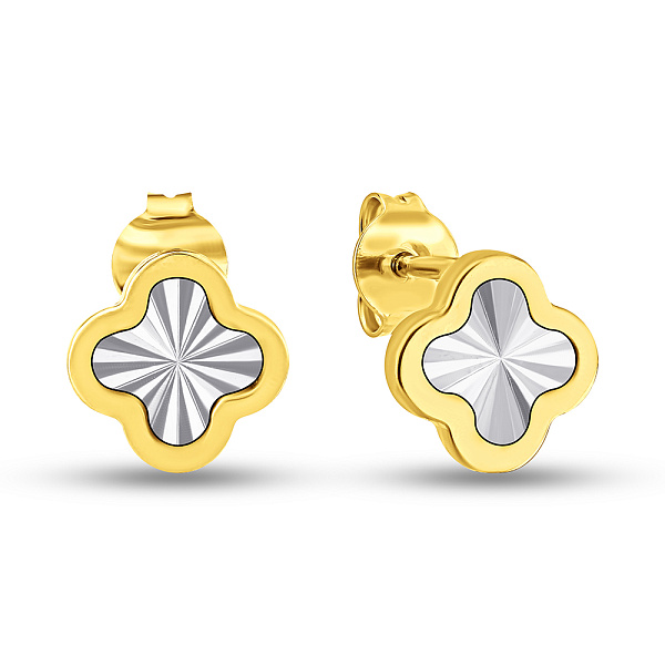 Серьги из желтого и белого золота (арт. 1091791/8жба) – изображение 1