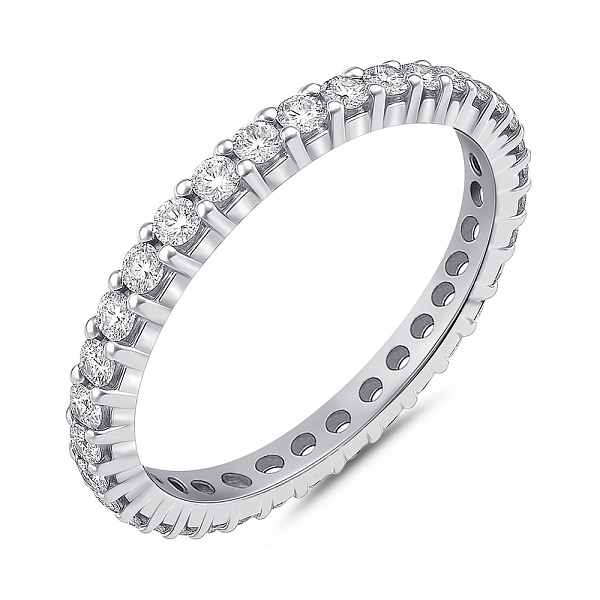 Серебряное кольцо с дорожкой из фианитов (арт. 7501/5372/1) – изображение 1