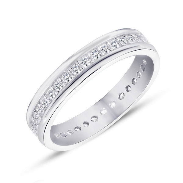 Серебряное кольцо с фианитами (арт. 7501/4394) – изображение 1
