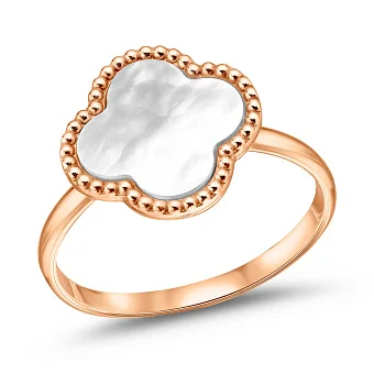 Золотое кольцо с перламутром (арт. 156516/10п)