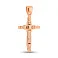 Хрестик з червоного золота з узором (арт. 424957/2) – зображення 1