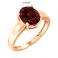 Золотое кольцо с гранатом (арт. 141089Пк) – изображение 2